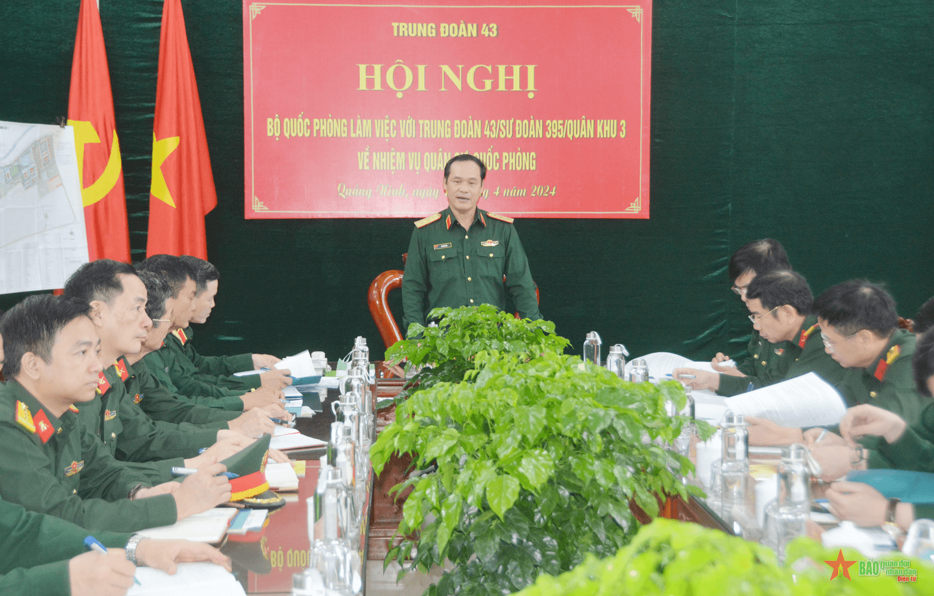 Thượng tướng Vũ Hải Sản làm việc với Quân khu 3 về công tác đầu tư xây dựng cơ bản, doanh trại