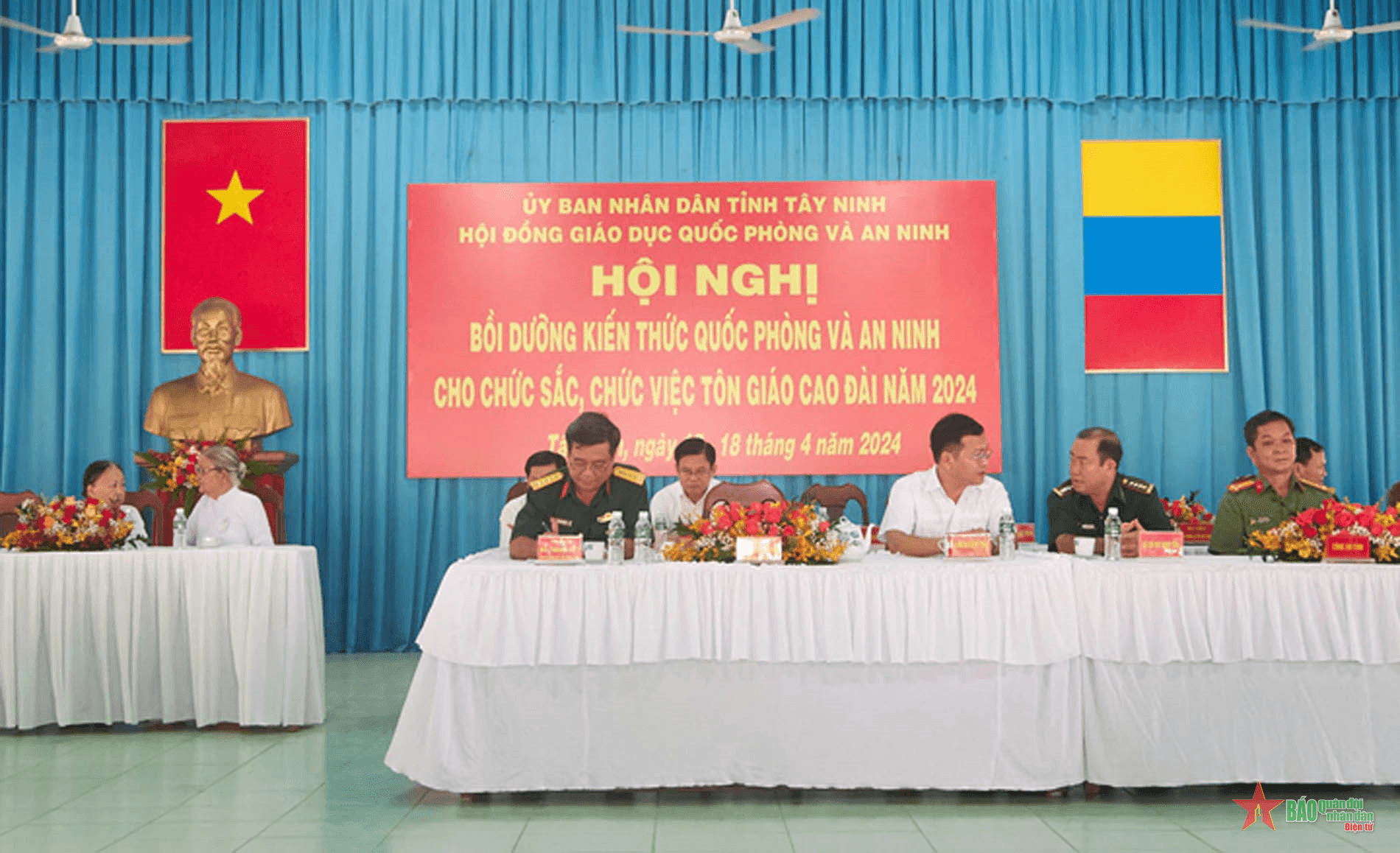 Tây Ninh bồi dưỡng kiến thức quốc phòng và an ninh cho chức sắc tôn giáo Cao Đài