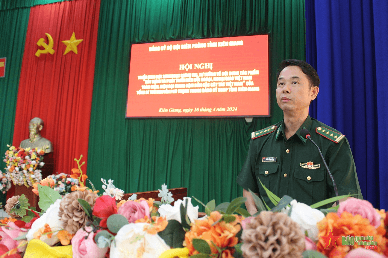 Bộ đội Biên phòng tỉnh Kiên Giang sinh hoạt chính trị, tư tưởng về nội dung tác phẩm của Tổng Bí thư Nguyễn Phú Trọng