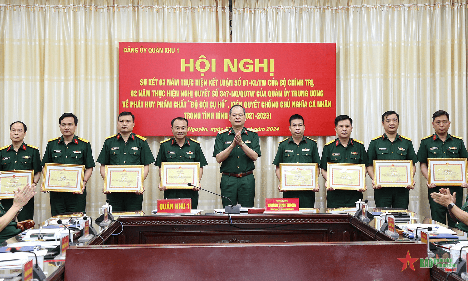 Đảng ủy Quân khu 1: Sơ kết thực hiện Kết luận số 01-KL/TW của Bộ Chính trị và Nghị quyết số 847-NQ/QUTW của Quân ủy Trung ương