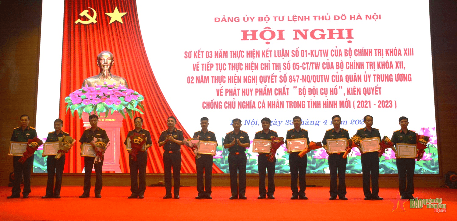 Bộ tư lệnh Thủ đô Hà Nội sơ kết thực hiện Kết luận số 01-KL/TW của Bộ Chính trị và Nghị quyết số 847-NQ/QUTW của Quân ủy Trung ương