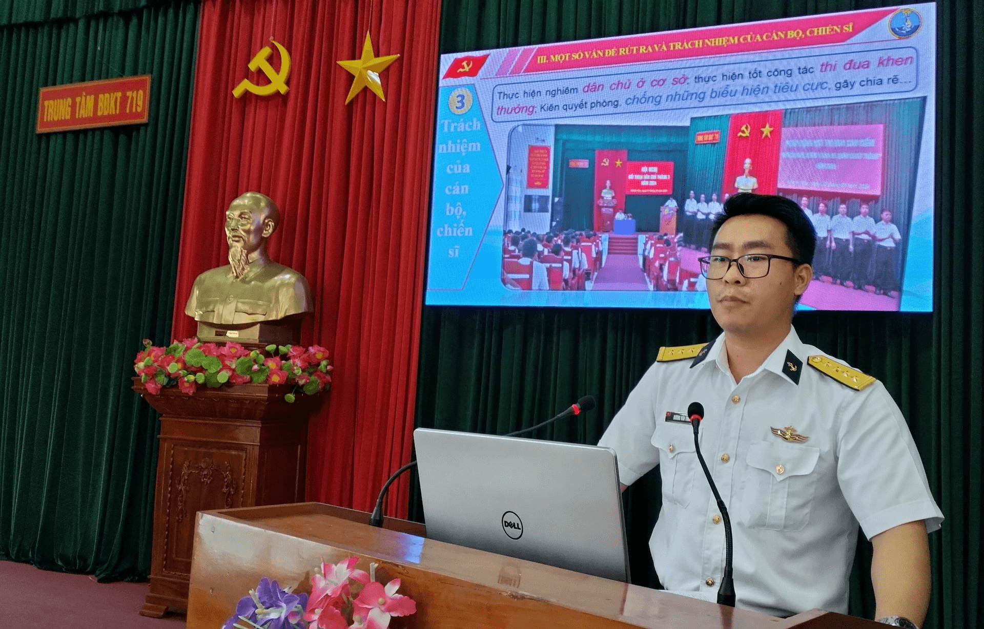 Trung tâm Bảo đảm kỹ thuật 719 tổ chức Hội thi Báo cáo viên năm 2024
