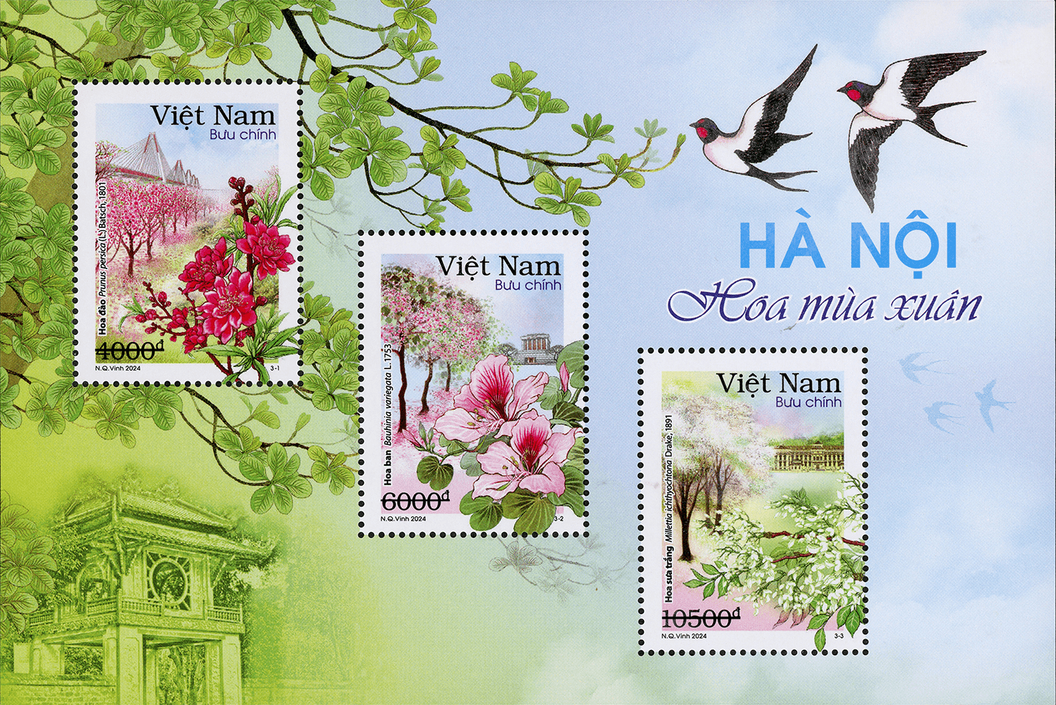 Phát hành bộ tem giới thiệu Hà Nội 12 mùa hoa