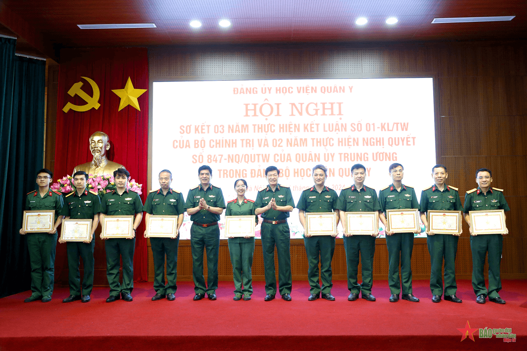 Đảng ủy Học viện Quân y sơ kết thực hiện Kết luận số 01, Nghị quyết số 847

​