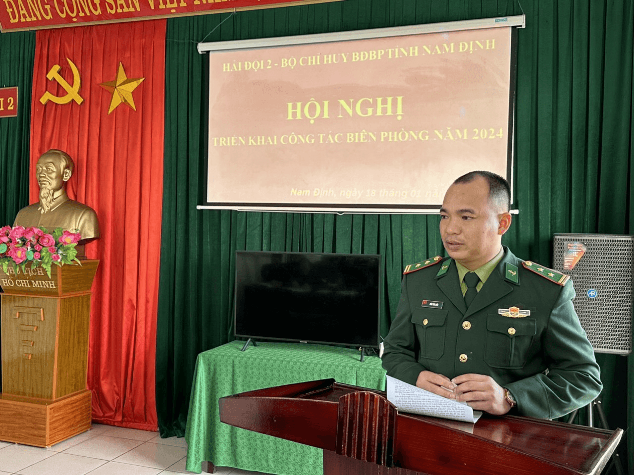 Trung tá Biên phòng thấm nhuần lời Bác Hồ dạy