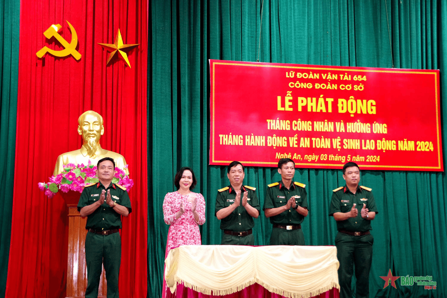 Quân khu 4: Phát động thi đua Tháng công nhân và hưởng ứng Tháng hành động về An toàn vệ sinh lao động năm 2024
