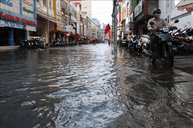 Xuất hiện đợt triều cường mới tại Đông Nam Bộ