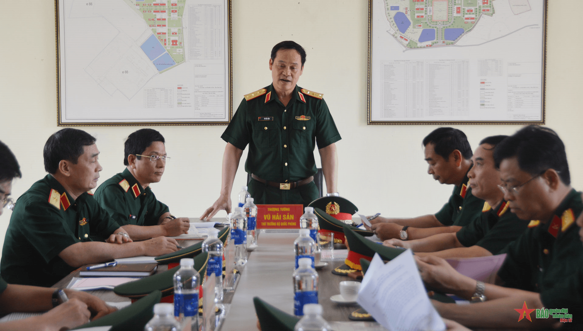 Thượng tướng Vũ Hải Sản kiểm tra dự án xây dựng doanh trại Trung đoàn 165 (Sư đoàn 312)