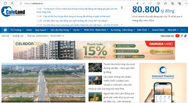 Xử phạt trang thông tin điện tử tổng hợp cafeland.vn