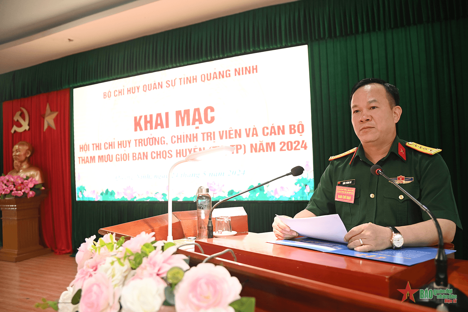 Khai mạc hội thi Chỉ huy trưởng, Chính trị viên và cán bộ tham mưu giỏi Ban CHQS huyện, thị xã, thành phố năm 2024