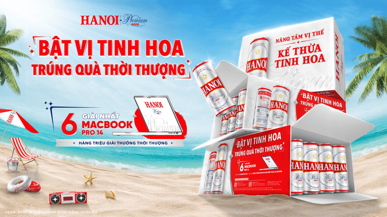Nâng tầm trải nghiệm hè 2024 cùng Hanoi Premium với Chương trình khuyến mại “Bật vị tinh hoa - Trúng quà thời thượng"
