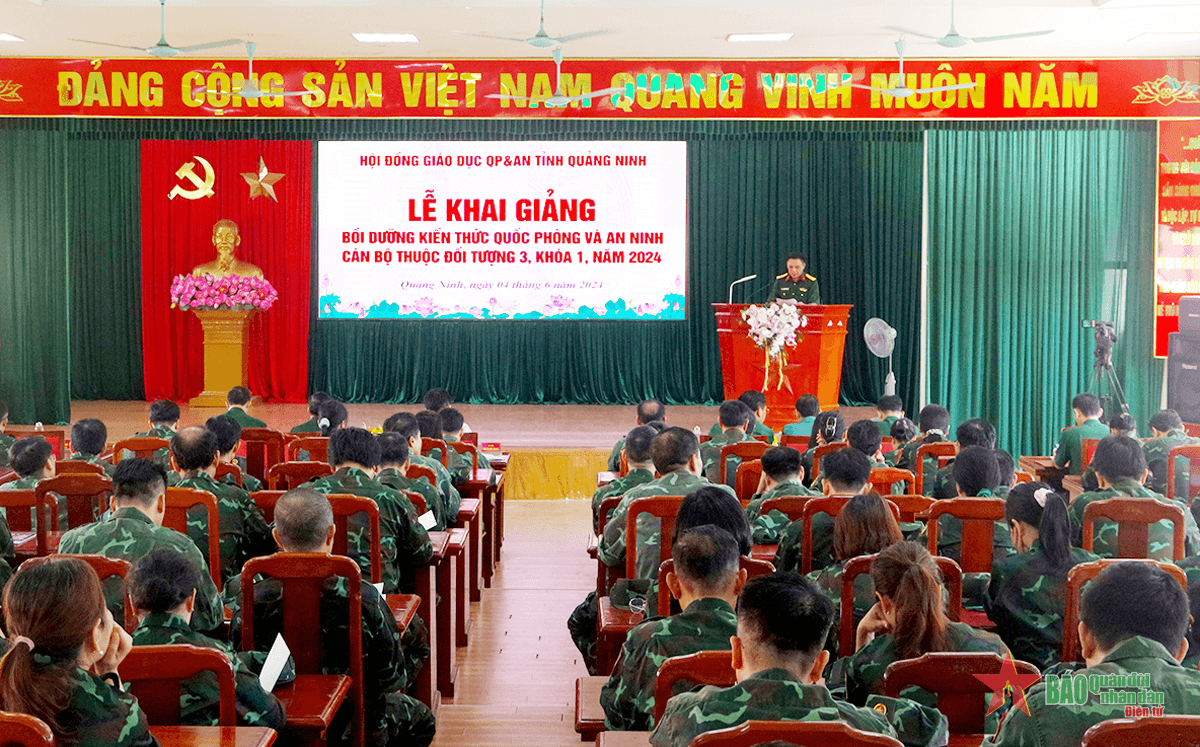 Quảng Ninh: Khai giảng lớp bồi dưỡng kiến thức quốc phòng và an ninh đối tượng 3, khóa 1 năm 2024