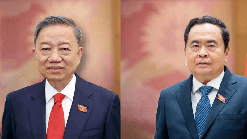 Thư chúc mừng Chủ tịch nước Tô Lâm và Chủ tịch Quốc hội Trần Thanh Mẫn