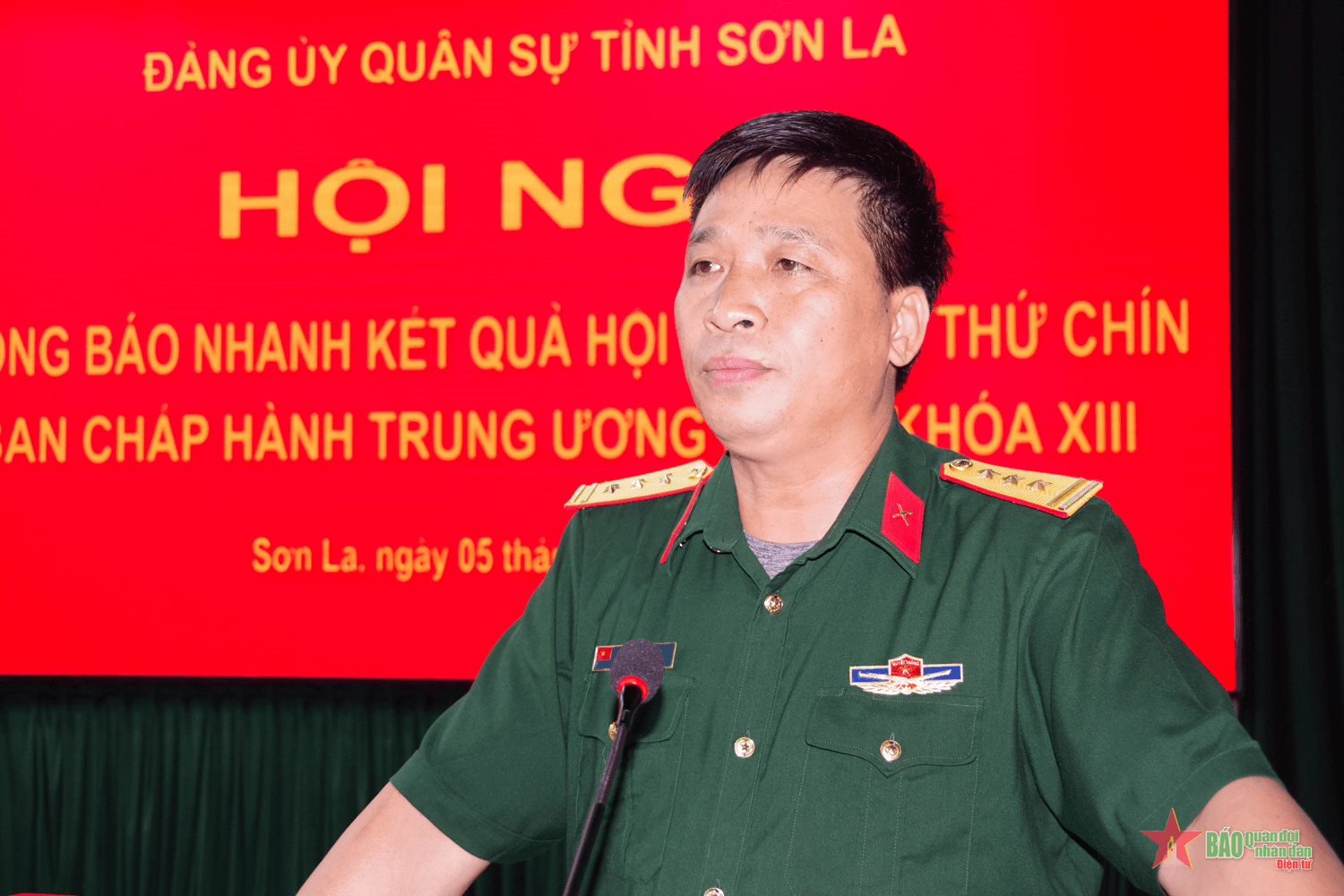 Đảng ủy Quân sự tỉnh Sơn La thông báo nhanh kết quả Hội nghị Trung ương 9, khóa XIII