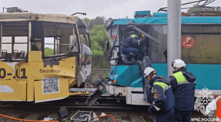 Va chạm tàu điện ở Nga, một người thiệt mạng, hơn 100 người bị thương