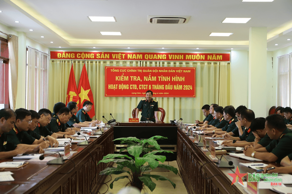 Tổng cục Chính trị kiểm tra, nắm tình hình hoạt động công tác Đảng, công tác chính trị tại Lạng Sơn