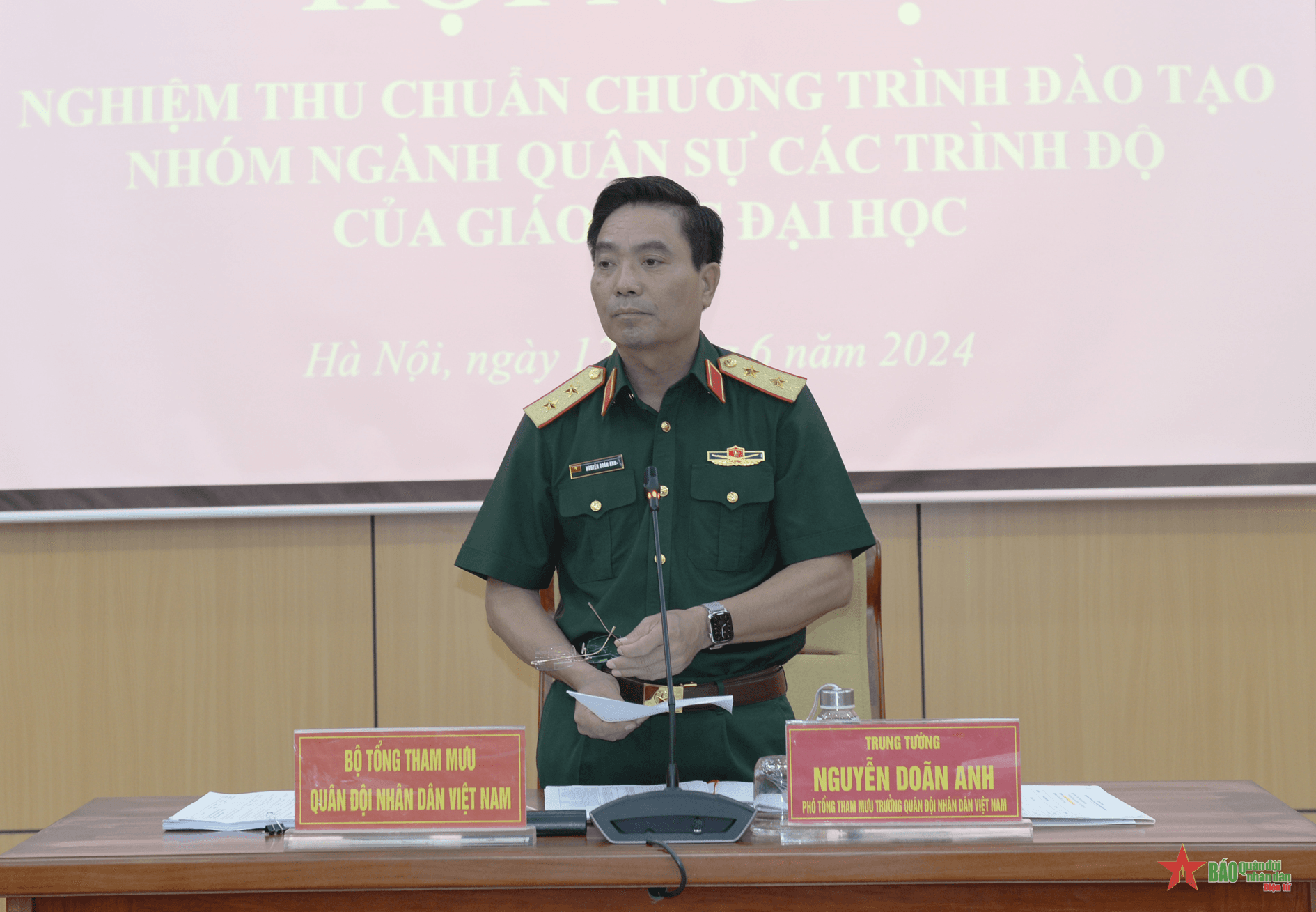 Bộ Quốc phòng nghiệm thu chuẩn chương trình đào tạo nhóm ngành quân sự các trình độ của giáo dục đại học