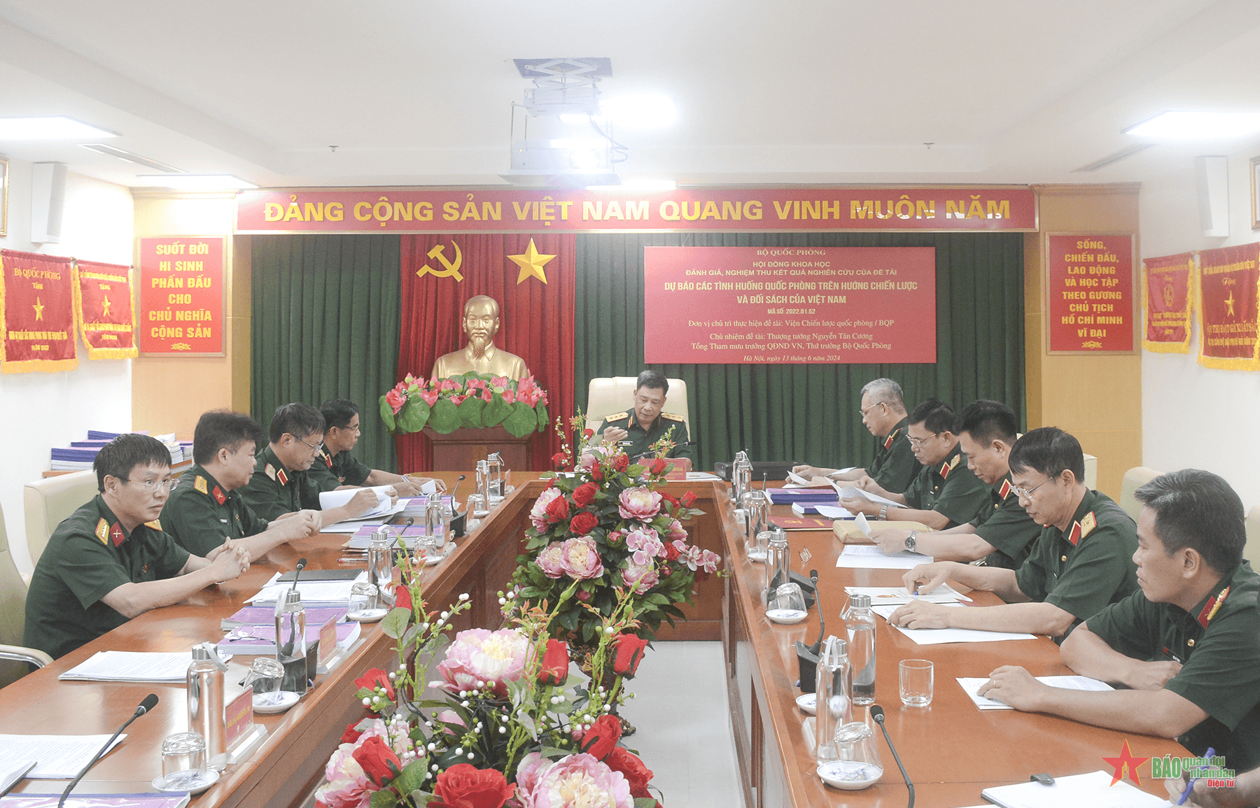 Nghiệm thu đề tài về dự báo và đối sách xử lý các tình huống quốc phòng