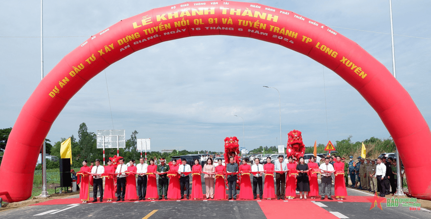 An Giang: Khánh thành Dự án xây dựng tuyến nối Quốc lộ 91 và tuyến tránh thành phố Long Xuyên