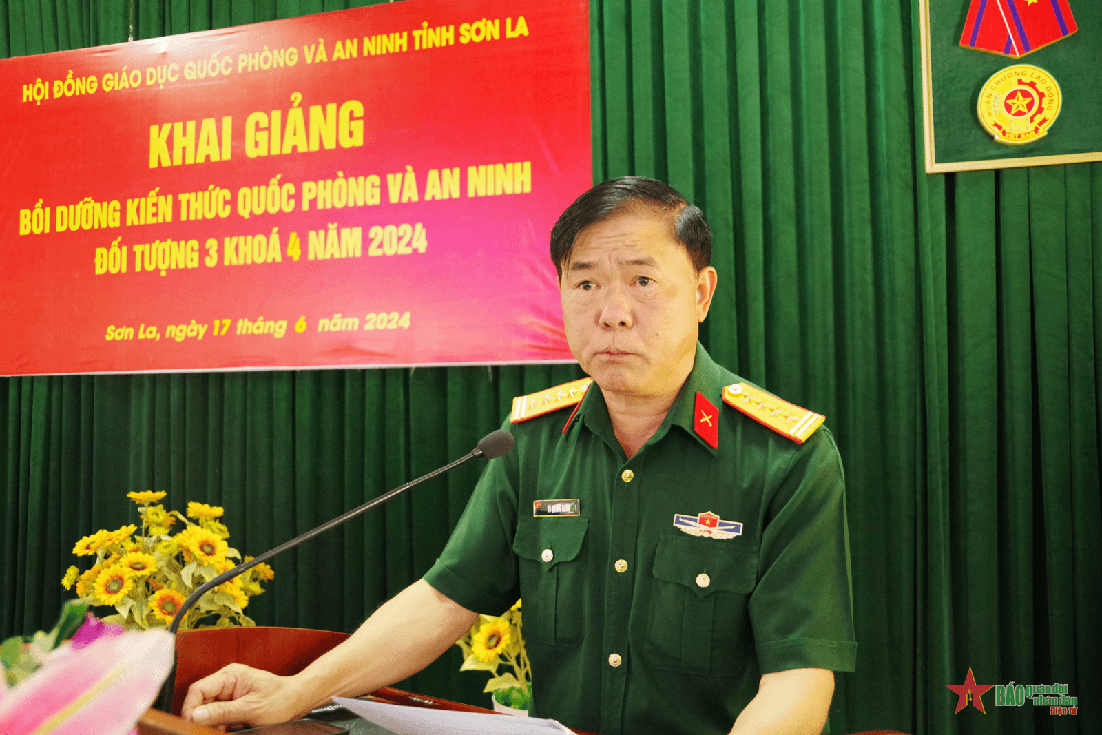 Sơn La khai giảng bồi dưỡng kiến thức quốc phòng, an ninh đối tượng 3 khóa 4 năm 2024
