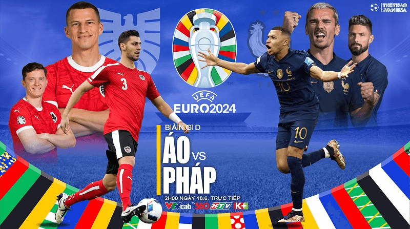 Lịch thi đấu Euro 2024 hôm nay (17-6): Đội Pháp ra quân