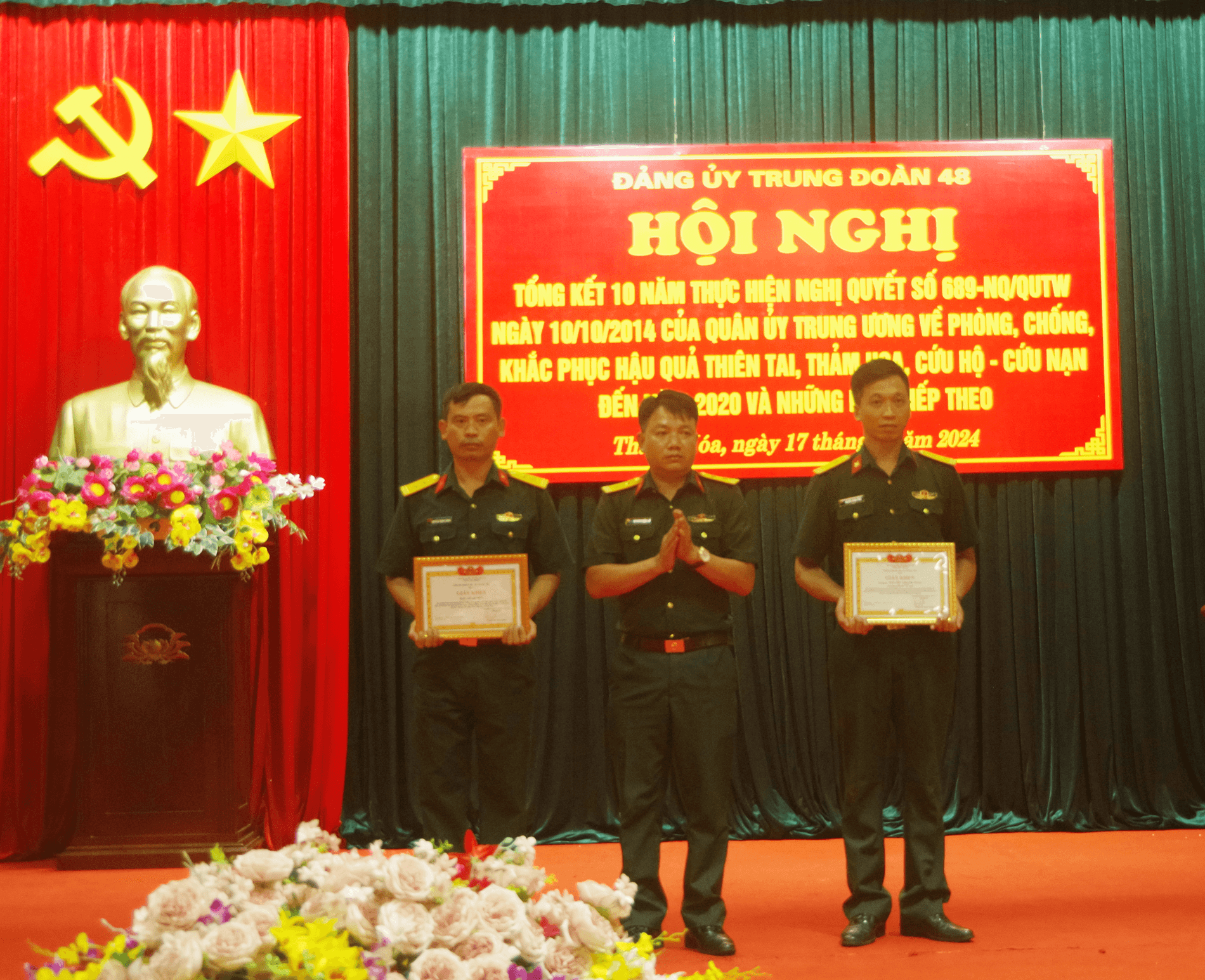 Trung đoàn 48 tổng kết 10 năm thực hiện Nghị quyết số 689 của Quân ủy Trung ương