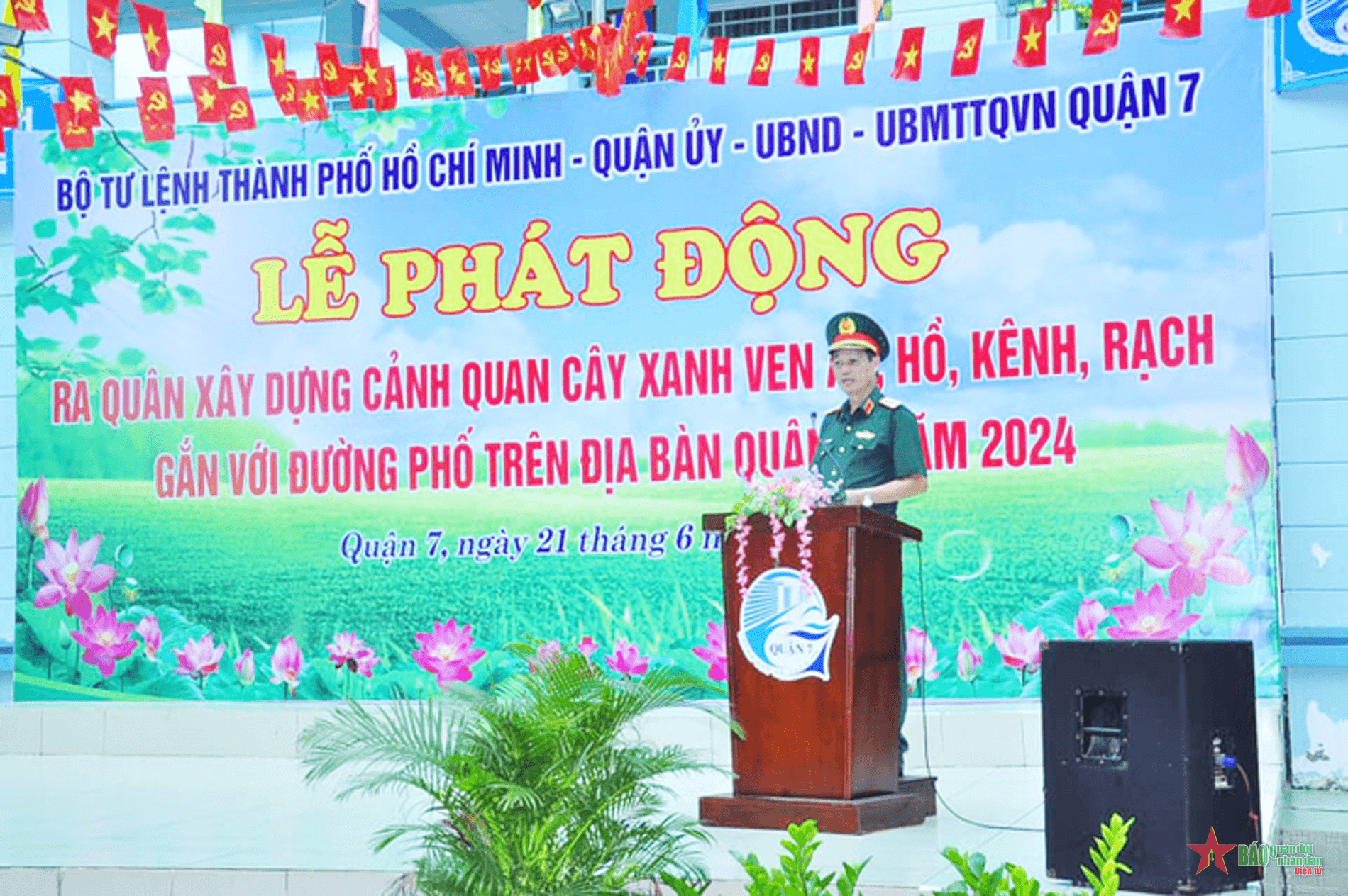 Bộ tư lệnh TP Hồ Chí Minh ra quân xây dựng cảnh quan cây xanh ven ao, hồ, kênh, rạch