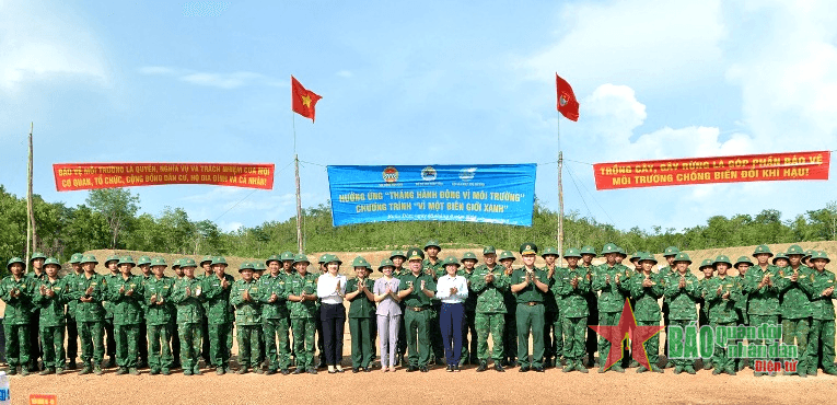 Bộ đội Biên phòng tỉnh Đắk Lắk: Trồng hơn 4.000 cây xanh trong Tháng hành động vì môi trường