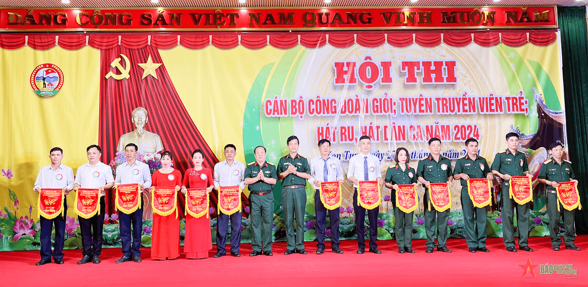 Công ty 732: Tổ chức Hội thi cán bộ công đoàn giỏi; tuyên truyền viên trẻ và hát ru, hát dân ca
