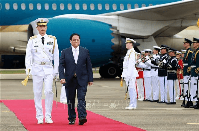 Lễ đón chính thức Thủ tướng Phạm Minh Chính và Phu nhân thăm Hàn Quốc