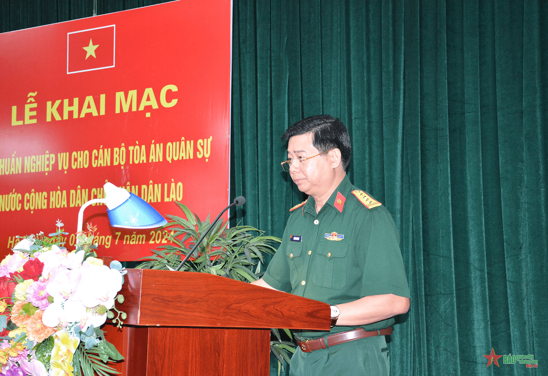 Khai mạc tập huấn nghiệp vụ tòa án và kiểm sát quân sự cho Quân đội nhân dân Lào