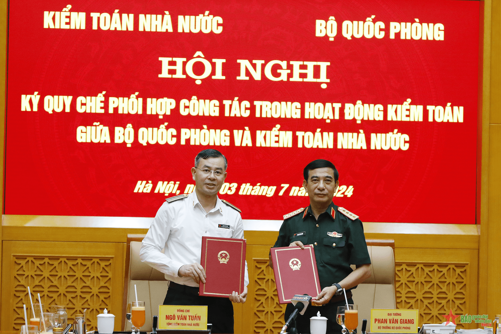 Bộ Quốc phòng và Kiểm toán Nhà nước ký quy chế phối hợp