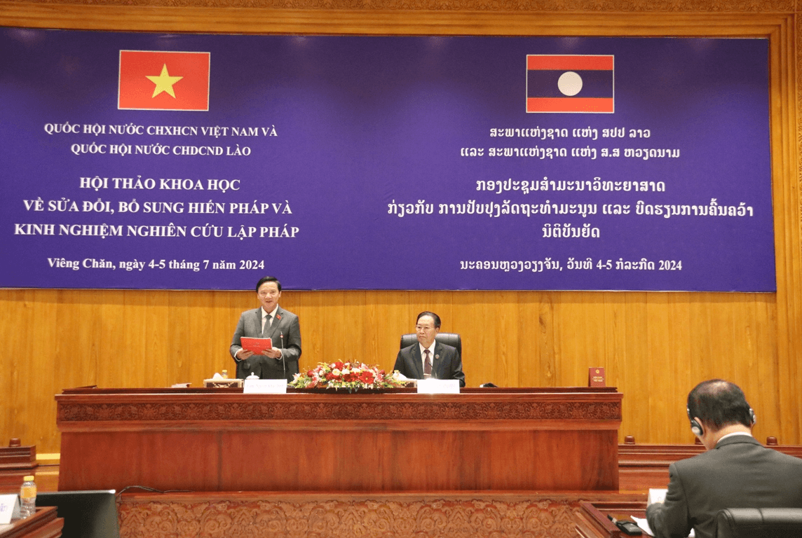 Quốc hội Việt Nam và Quốc hội Lào tổ chức Tọa đàm khoa học về sửa đổi, bổ sung Hiến pháp
