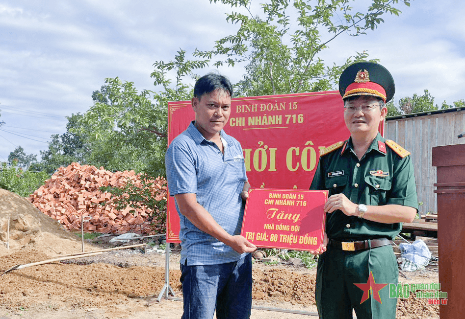 Chi nhánh 716: Khởi công xây dựng 7 ngôi nhà tặng các hộ gia đình công nhân, người lao động