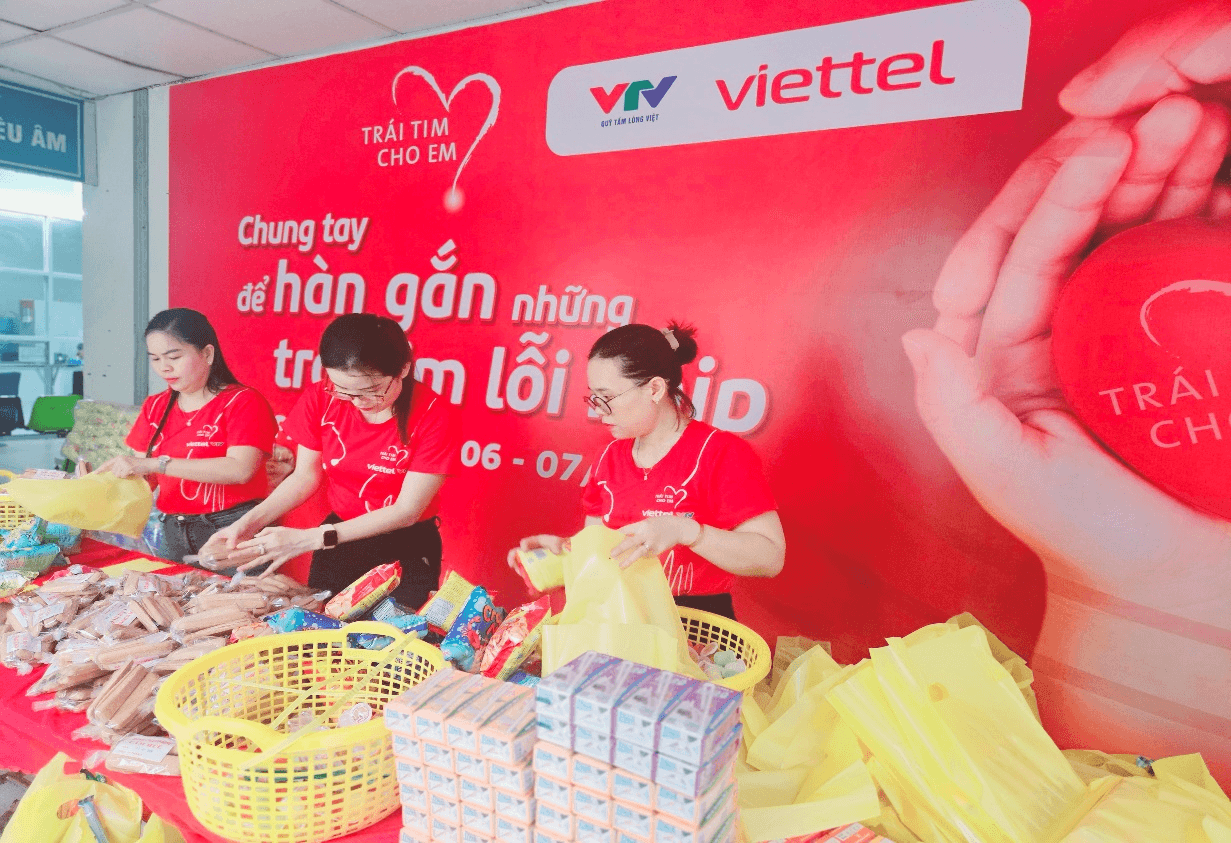 Cuối tuần bận rộn cùng CBNV Viettel Phú Yên và Trái tim cho em