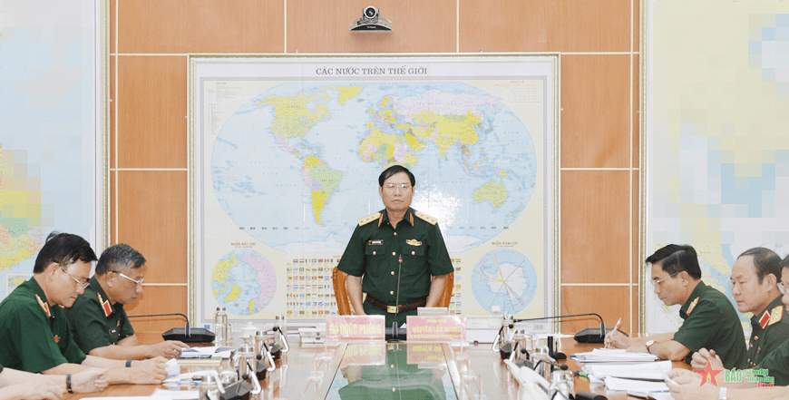 Thượng tướng Nguyễn Tân Cương chủ trì Hội nghị tuyển sinh đại học, cao đẳng theo phương thức xét tuyển sớm vào các trường quân đội