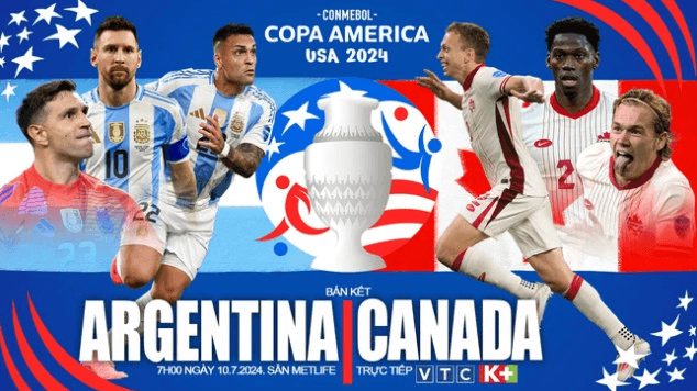 Bán kết Copa America 2024: Link xem trực tiếp Argentina và Canada
