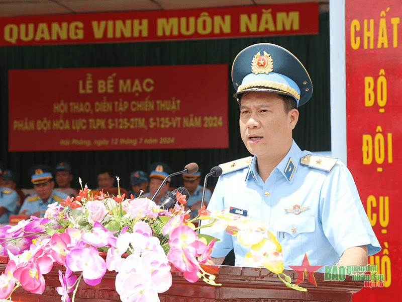 Quân chủng Phòng không-Không quân bế mạc hội thao, diễn tập chiến thuật phân đội hỏa lực tên lửa phòng không S-125-2TM, S-125-VT