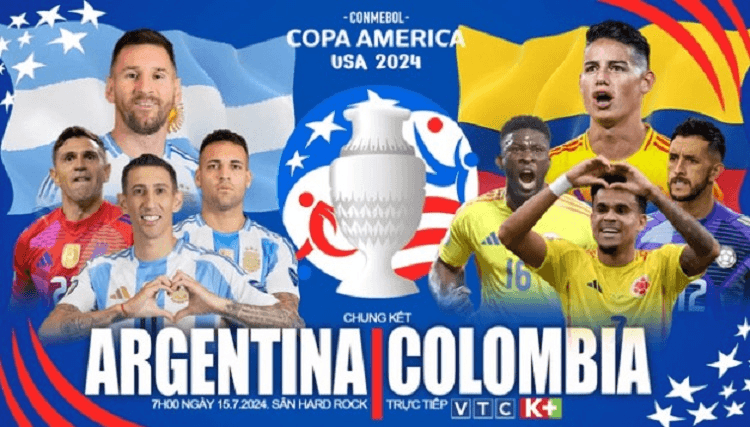 Link xem trực tiếp chung kết Copa America 2024: Argentina đụng độ Colombia