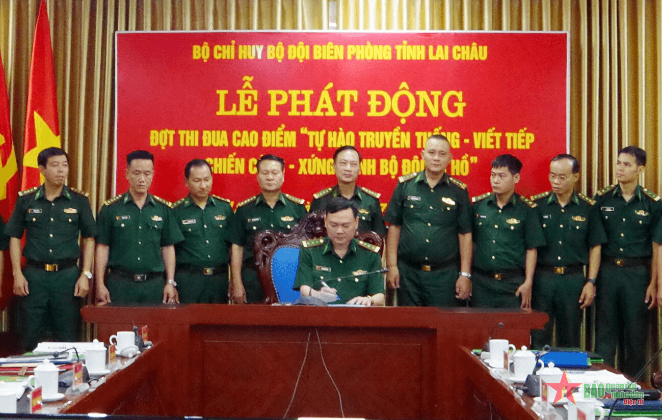 BĐBP tỉnh Lai Châu quyết tâm thực hiện thắng lợi đợt thi đua cao điểm
