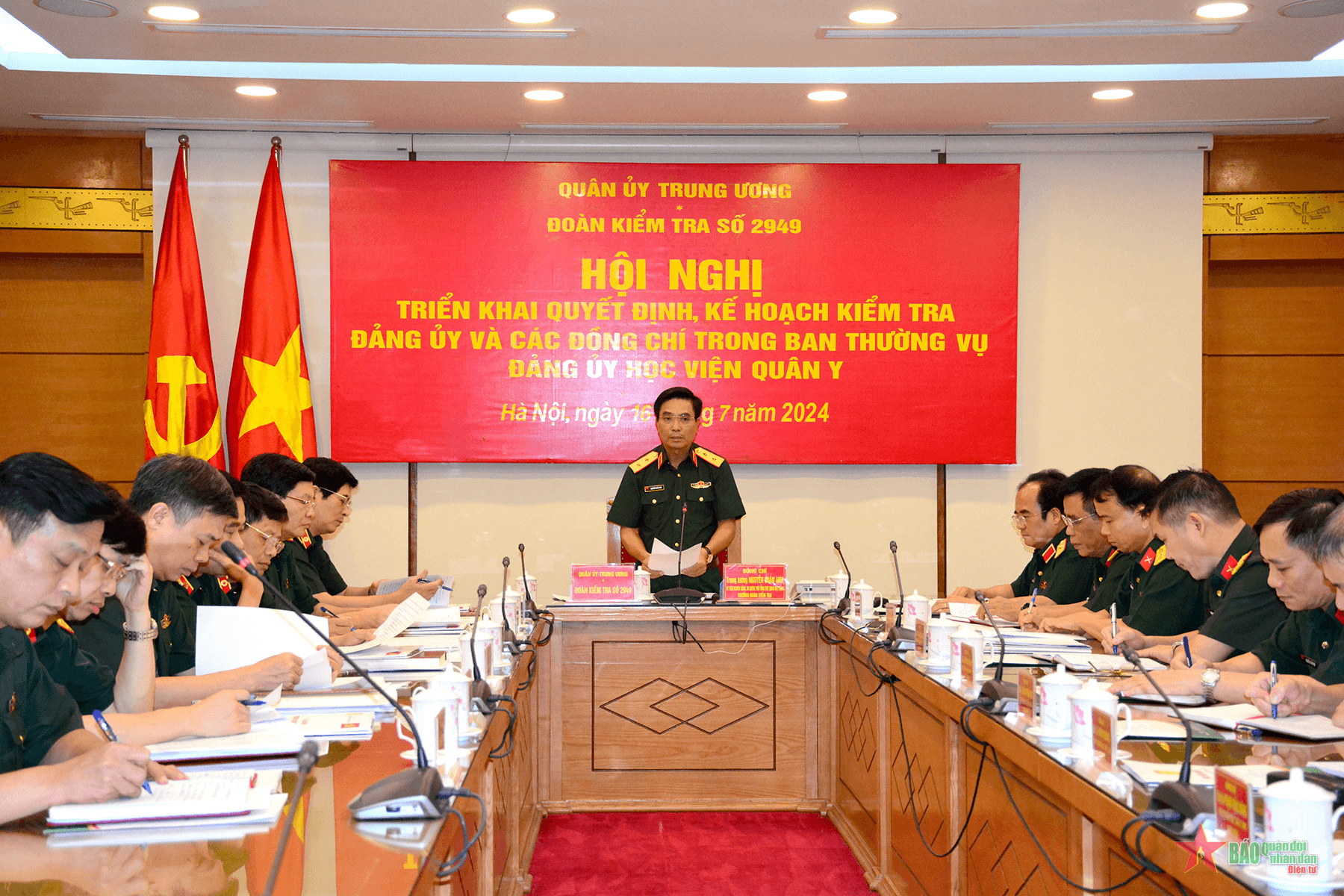 Triển khai quyết định kiểm tra của Ban Thường vụ Quân ủy Trung ương đối với Đảng ủy Học viện Quân y