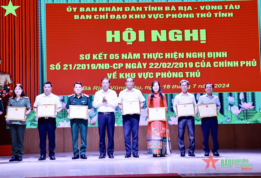 Bà Rịa - Vũng Tàu sơ kết 5 năm thực hiện Nghị định 21 về Khu vực phòng thủ