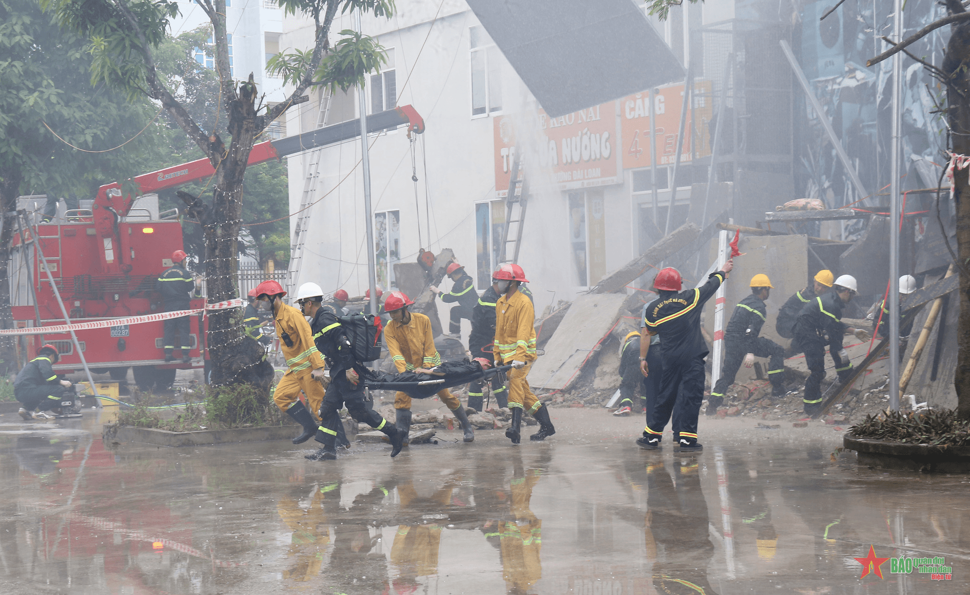 Tỉnh Thái Bình tổ chức thành công diễn tập phòng thủ dân sự ứng phó bão mạnh, siêu bão