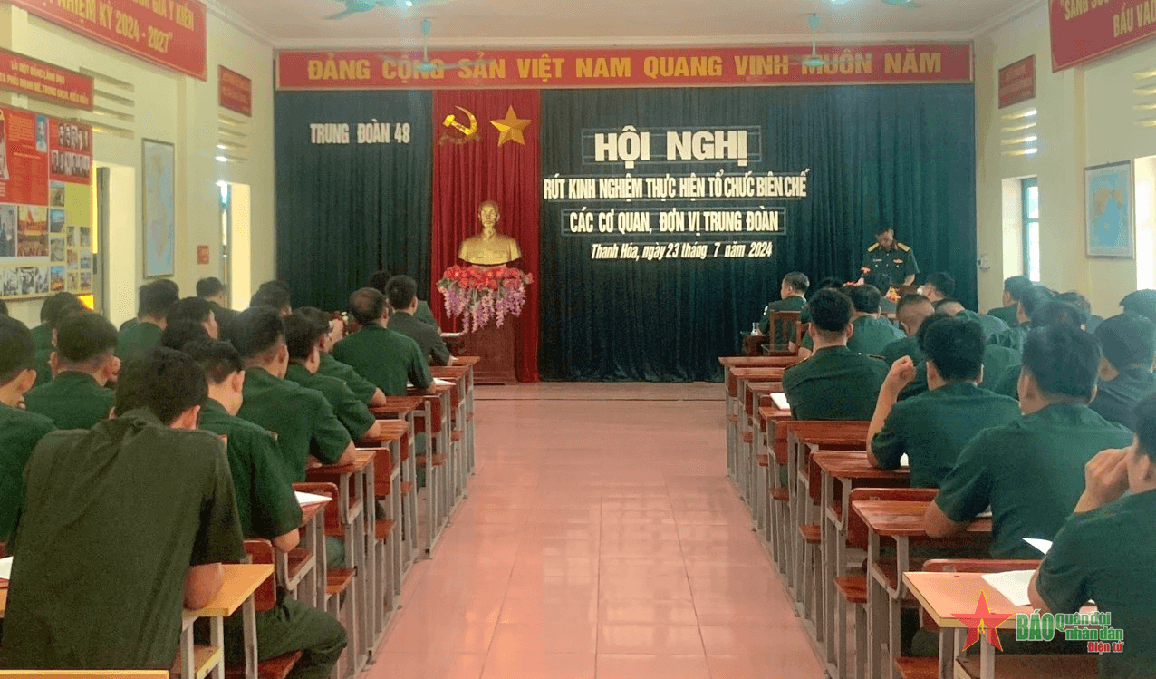 Trung đoàn 48 rút kinh nghiệm thực hiện biểu tổ chức biên chế mới