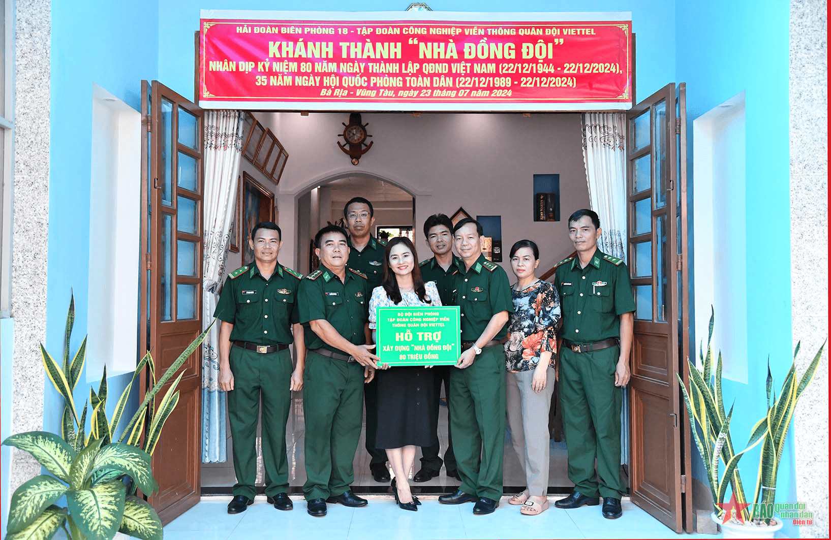 Hải đoàn Biên phòng 18 hỗ trợ xây dựng Nhà đồng đội