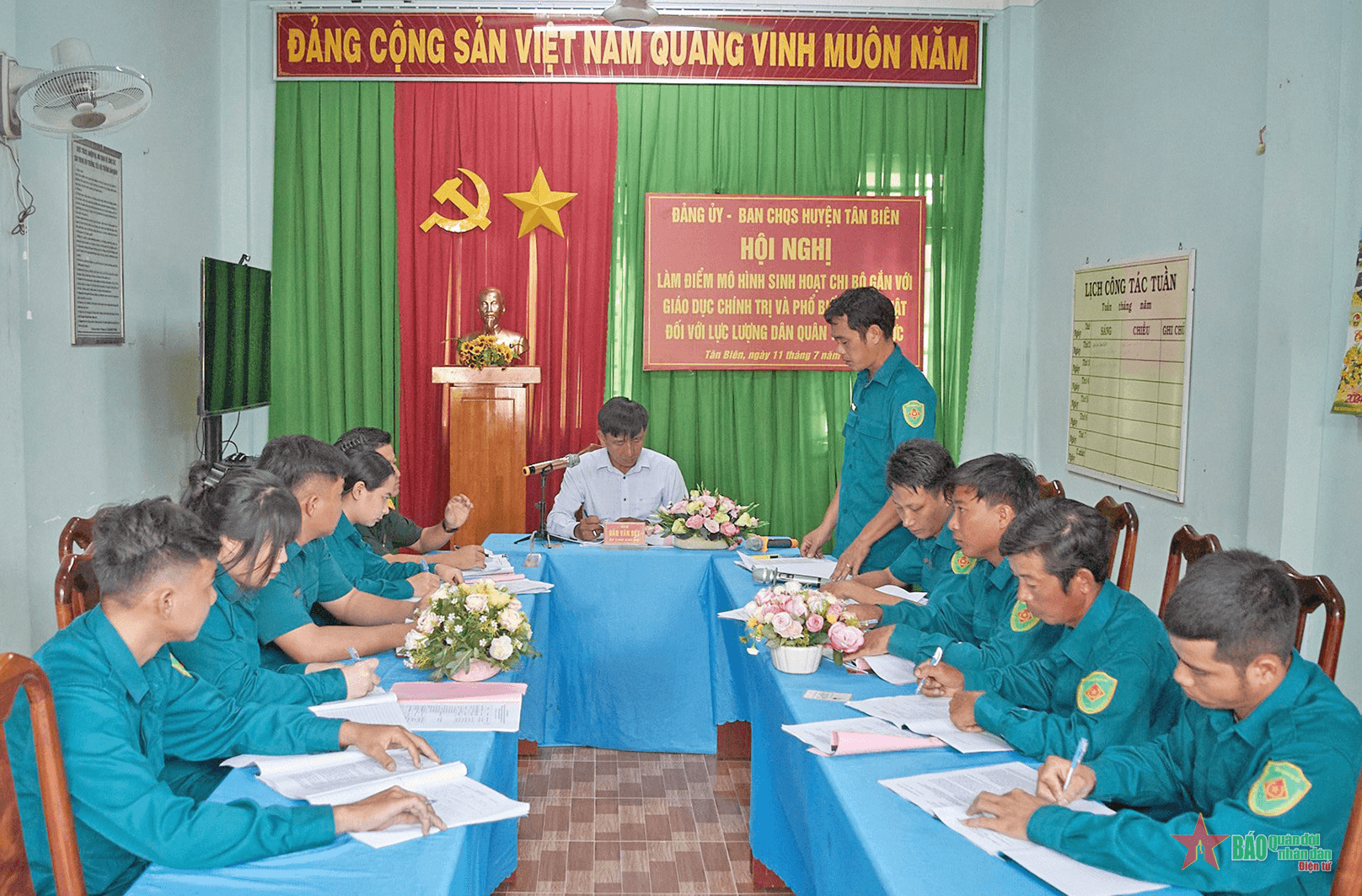 Tây Ninh: Sinh hoạt chi bộ gắn với giáo dục chính trị trên chốt dân quân biên giới