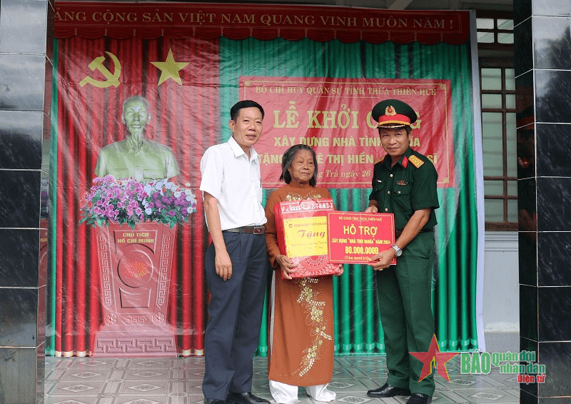 Bộ Chỉ huy Quân sự tỉnh Thừa Thiên Huế khởi công xây dựng “Nhà tình nghĩa”