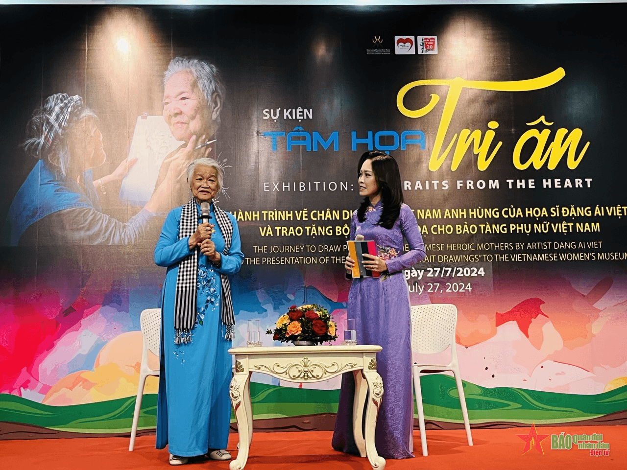 "Tâm họa tri ân" - tấm lòng của một nữ họa sĩ với Bà mẹ Việt Nam anh hùng