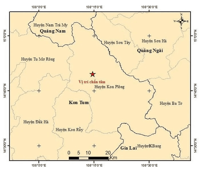 Kiểm tra, chủ động khắc phục hậu quả động đất tại địa bàn huyện Kon Plông, tỉnh Kon Tum