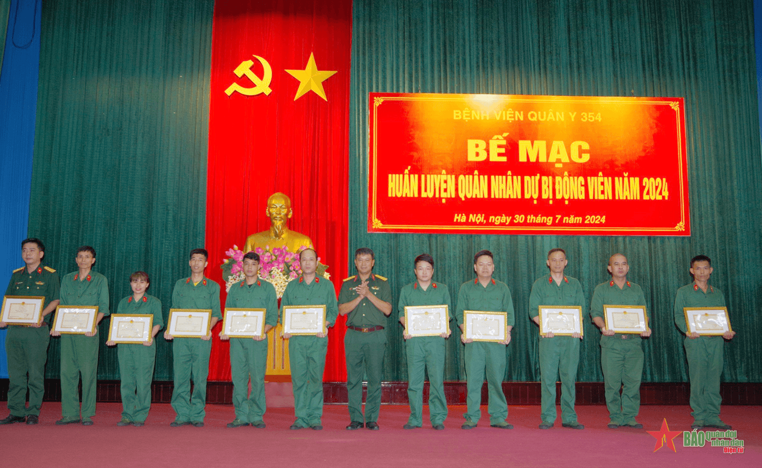 Bệnh viện Quân y 354 hoàn thành huấn luyện quân nhân dự bị động viên năm 2024
